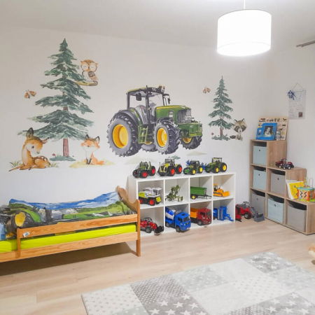 Autocolant pentru perete - Tractor,  Verde, Diverse dimensiuni [3]
