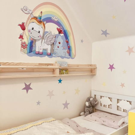 Autocolant - Unicornul meu + text si stele, Diverse dimensiuni [3]