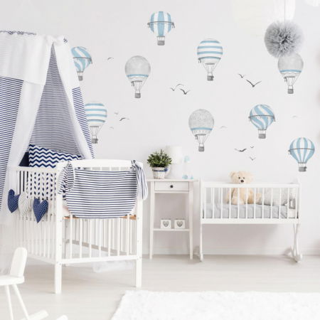 Stickere decorative si covorase - Autocolante Baloane albastre, Diverse bucati