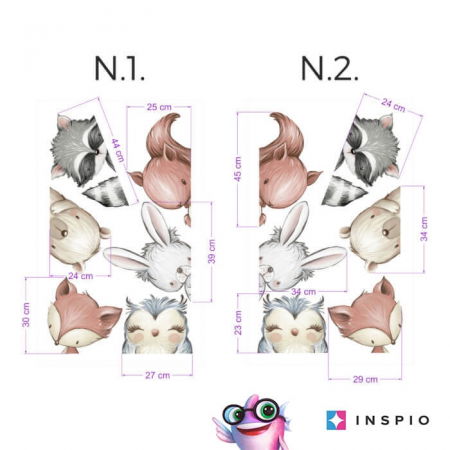 Stickere decorative - Autocolante cu animale in jurul usii, N.1 - Diverse modele