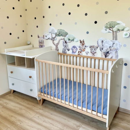 Autocolante deasupra patutului - Mici animale din safari [2]