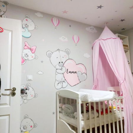 Autocolante in jurul usii - Ursuleti gri II - Diverse modele [4]