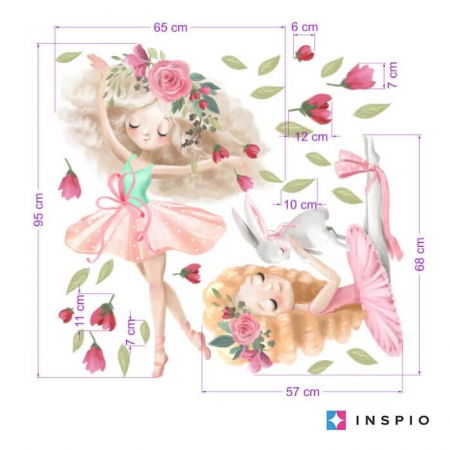 Stickere decorative si covorase - Autocolante pentru perete - Balerine
