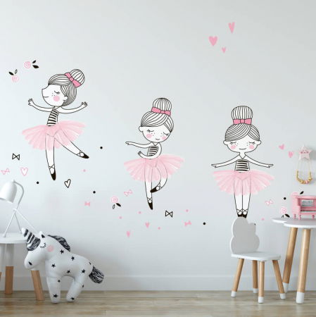 Stickere decorative si covorase - Autocolante pentru perete - Balerine mici