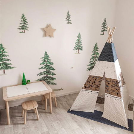 Autocolante pentru perete -  Copaci + accesorii, 2 buc,Verde [5]
