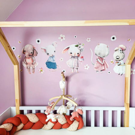 Autocolante pentru perete - Dansatori in acuarela [3]