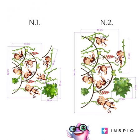 Stickere decorative - Autocolante pentru perete - In jungla, Diverse marimi