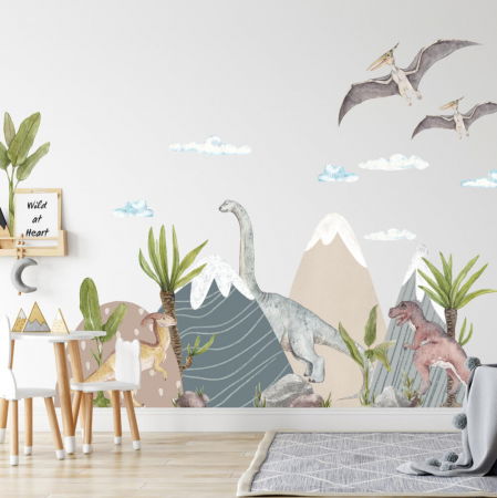 Stickere decorative si covorase - Autocolante pentru perete - Lumea dinozaurilor