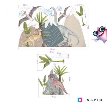 Stickere decorative si covorase - Autocolante pentru perete - Lumea dinozaurilor