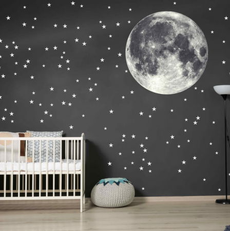 Stickere decorative - Autocolante pentru perete - Luna si stele