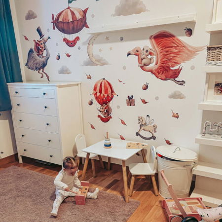 Autocolante pentru perete pentru copii - Lumea magica, Roz [2]