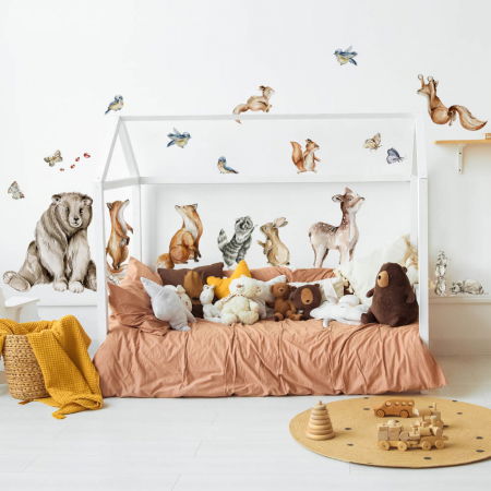 Stickere decorative si covorase - Autocolante pentru perete Woodland - Animale din padure, Diverse modele