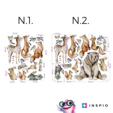 Stickere decorative si covorase - Autocolante pentru perete Woodland - Animale din padure, Diverse modele