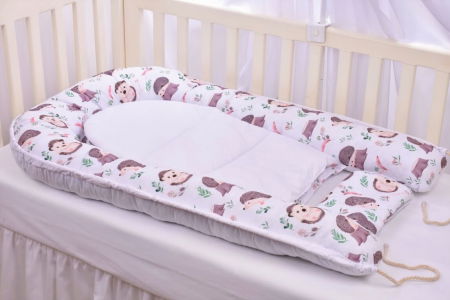 Somnul bebelusului - Babynest bumbac cu salteluta suplimentara inclusa Paturica Fermecata, Diverse modele