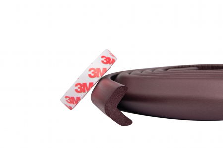 Produse Sub 50 Lei - Banda protectie subtire maro pentru muchii si margini 2.3x0.9x200 cm_Buy4Baby