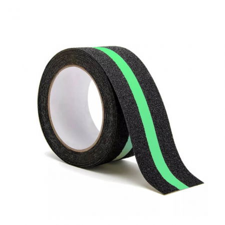 Protectii utile - Banda reflectorizanta, antialunecare cu autoadeziv pentru trepte, fosforescenta, 5x500 cm