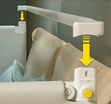 Bariere protectie pentru pat - Bara stabilizatoare pentru set protectii pat, stabilizator metalic, Diverse dimensiuni