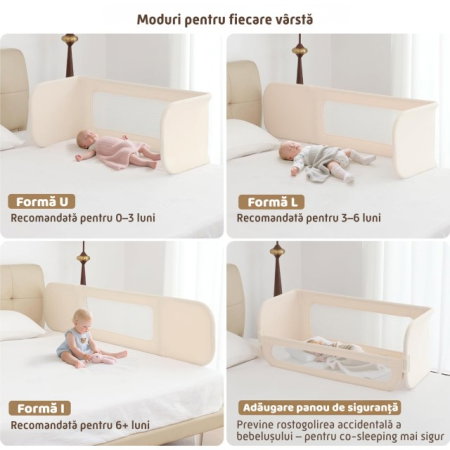 Patut co-sleeper Empria 2 in 1 atasabil portabil si bariera pat [11]