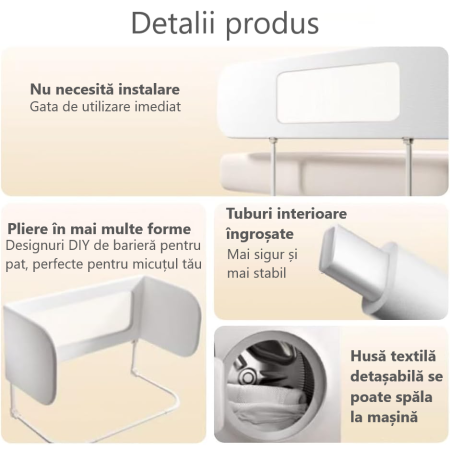 Patut co-sleeper Empria 2 in 1 atasabil portabil si bariera pat [13]