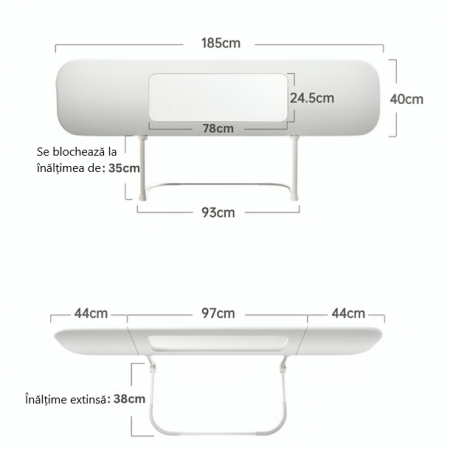 Patut co-sleeper Empria 2 in 1 atasabil portabil si bariera pat [6]