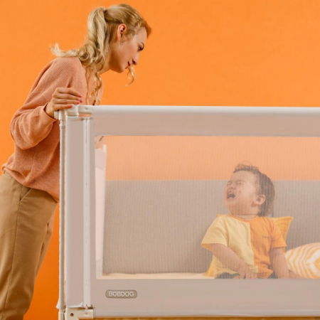 Bariera protectie pat pentru copii si bebelusi - Bariera laterala pat, inaltime ajustabila 70-90 cm | Empria