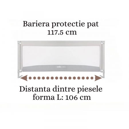 PRODUS RESIGILAT-Bariera protectie pat cu inaltime ajustabila, 75-98 cm, 117.5 cm [10]