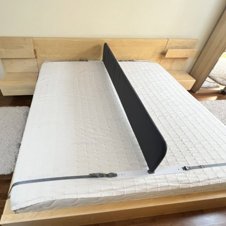 Bariera separatoare pat, L 189 x h 26 cm, Gri inchis [4]