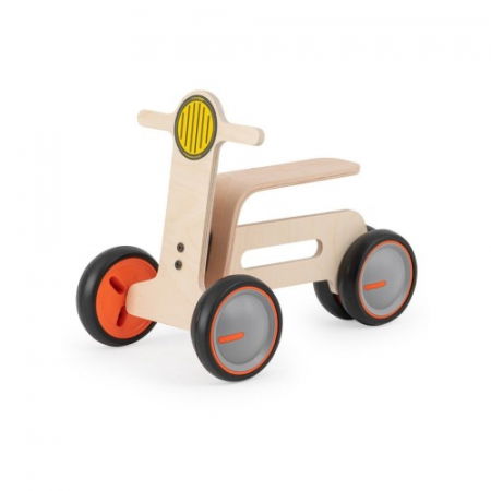Jocuri educative - Bicicleta cu 3 roti pentru copii MamaToyz Tribike, din lemn natural, fara pedale