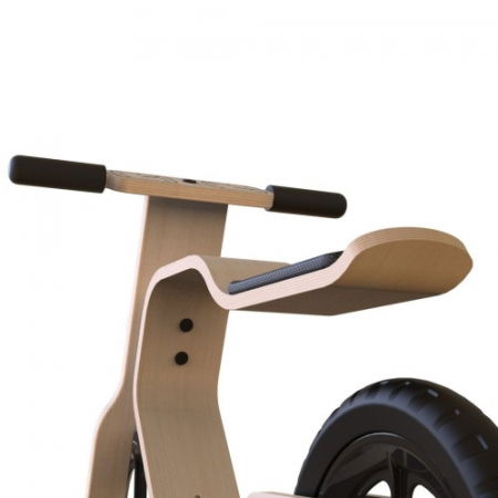 Bicicleta fara pedale MamaToyz RideMe, din lemn natural [2]