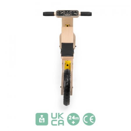 Bicicleta fara pedale MamaToyz RideMe, din lemn natural [6]