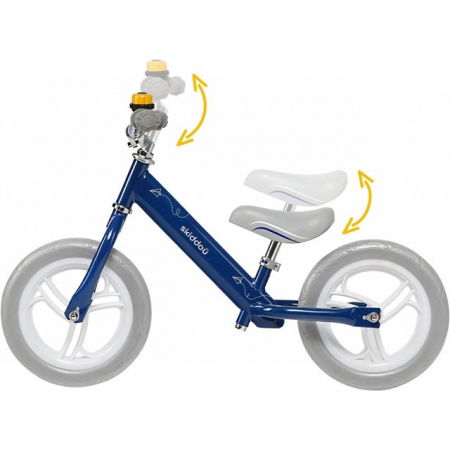 Echipament protectie bicicleta si ski - Bicicleta fara pedale Nils, Skiddou, Denim, Bleumarin