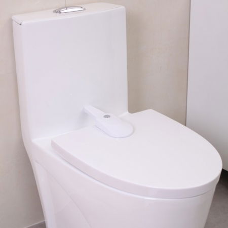 Protectii utile - Blocator capac toaleta, pentru bebelusi si copii, protectie was WC, Empria, siguranta WC, 22.3 x 7.5 x 3 cm, alb