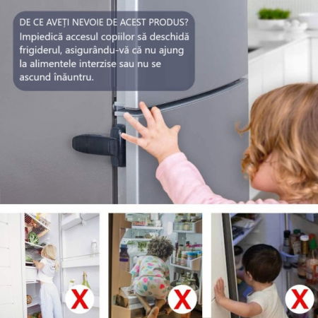 PRODUS RESIGILAT - Blocator usa frigider, congelator, pentru bebelusi si copii, Empria, 10 x 7.2 x 1.5 cm, albastru inchis - Copie [4]