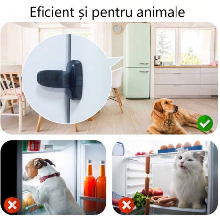 PRODUS RESIGILAT - Blocator usa frigider, congelator, pentru bebelusi si copii, Empria, 10 x 7.2 x 1.5 cm, albastru inchis - Copie [5]