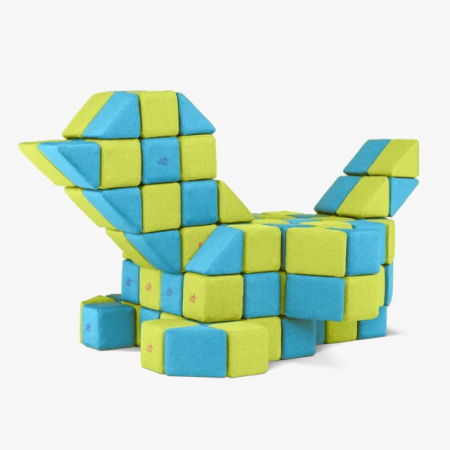 Blocuri Magnetice de construit, JollyHeap JOY , 150 cuburi, Diverse culori [3]