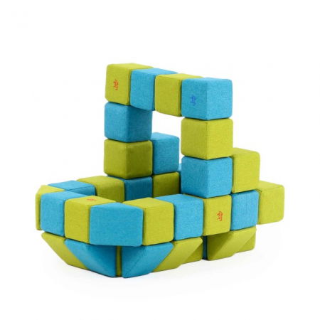 Blocuri Magnetice de construit, JollyHeap JOY , 150 cuburi, Diverse culori [9]