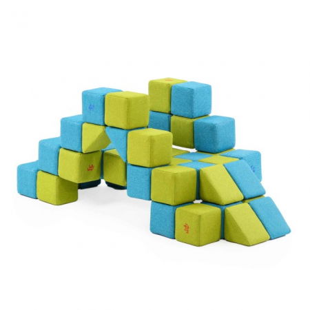 Blocuri Magnetice de construit, JollyHeap JOY , 150 cuburi, Diverse culori [5]