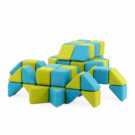 Blocuri Magnetice de construit, JollyHeap JOY , 150 cuburi, Diverse culori [8]