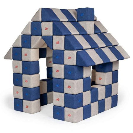 Blocuri JOY Magnetice de construit, JollyHeap, 150 cuburi, Gri-Albastru [0]
