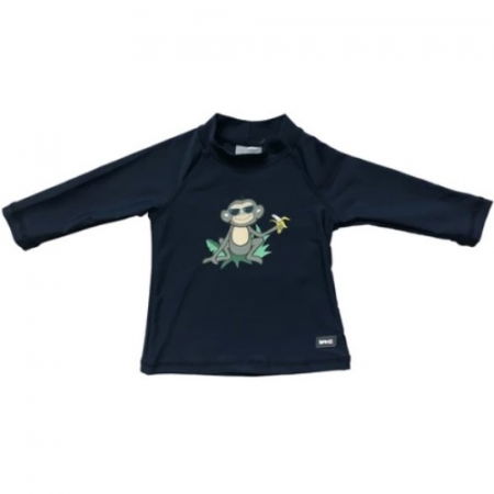 Bluza Copii Maneca Lunga, Anti-Iritatii, Protectie Soare UPF50+, Navy Jungle, Diverse marimi [3]