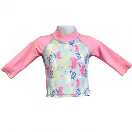 Bluza Copii Maneca Lunga, Anti-Iritatii, Protectie Soare UPF50+, Sea Horse, Diverse marimi [4]