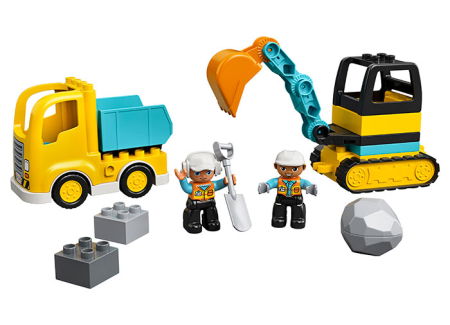 LEGO - Camion si excavator pe senile