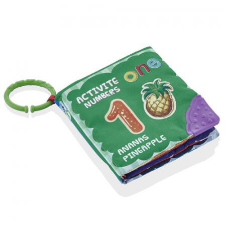 Cartea interactiva pentru bebelusi cu accesoriu de dentitie BabyJem, Animale [5]