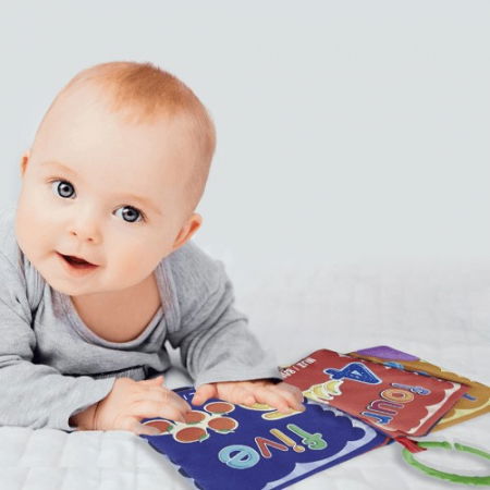 Cartea interactiva pentru bebelusi cu accesoriu de dentitie BabyJem, Animale [3]