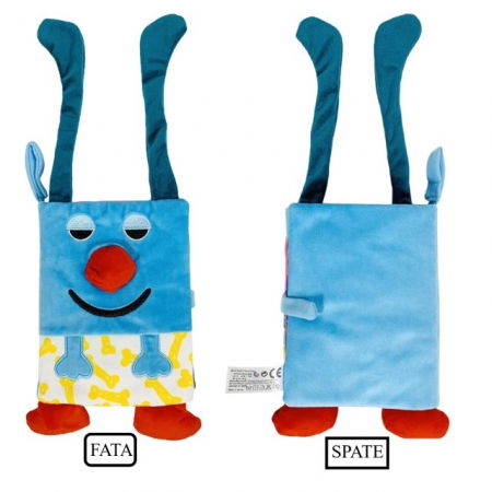 Jucarii senzoriale - Carte senzoriala bebe, cu picioruse, educativa pentru bebelusi, 18.5 x 15 x 3 cm, Empria, Catel