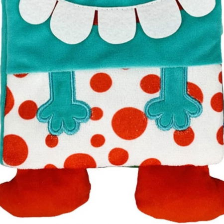 Carte senzoriala bebe, cu picioruse, educativa pentru bebelusi, 18.5 x 15 x 3 cm, Empria, Diverse modele [3]