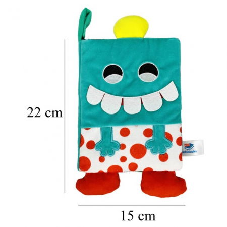 Carte senzoriala bebe, cu picioruse, educativa pentru bebelusi, 18.5 x 15 x 3 cm, Empria, Diverse modele [5]