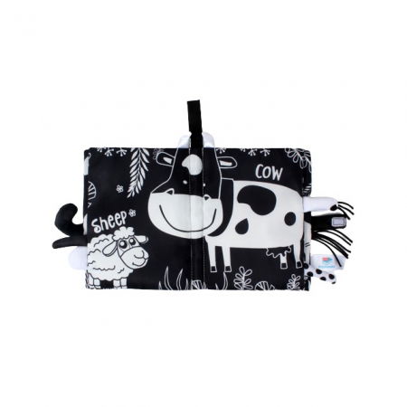 Carte Senzoriala Contrastanta pentru Bebelusi Explorarea Contrastelor, 18.5 x 15 x 3 cm, Farm [3]