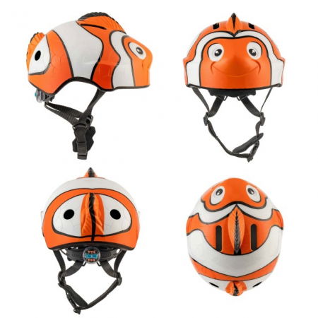 Casca bicicleta copii, dimensiune reglabila 49-55 cm, 2-7 ani, Clown Fish Portocaliu [1]