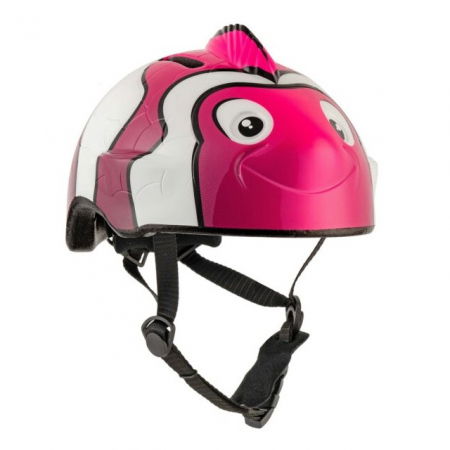 Echipament protectie bicicleta si ski - Casca bicicleta copii, dimensiune reglabila 49-55 cm, 2-7 ani, Clown Fish Roz